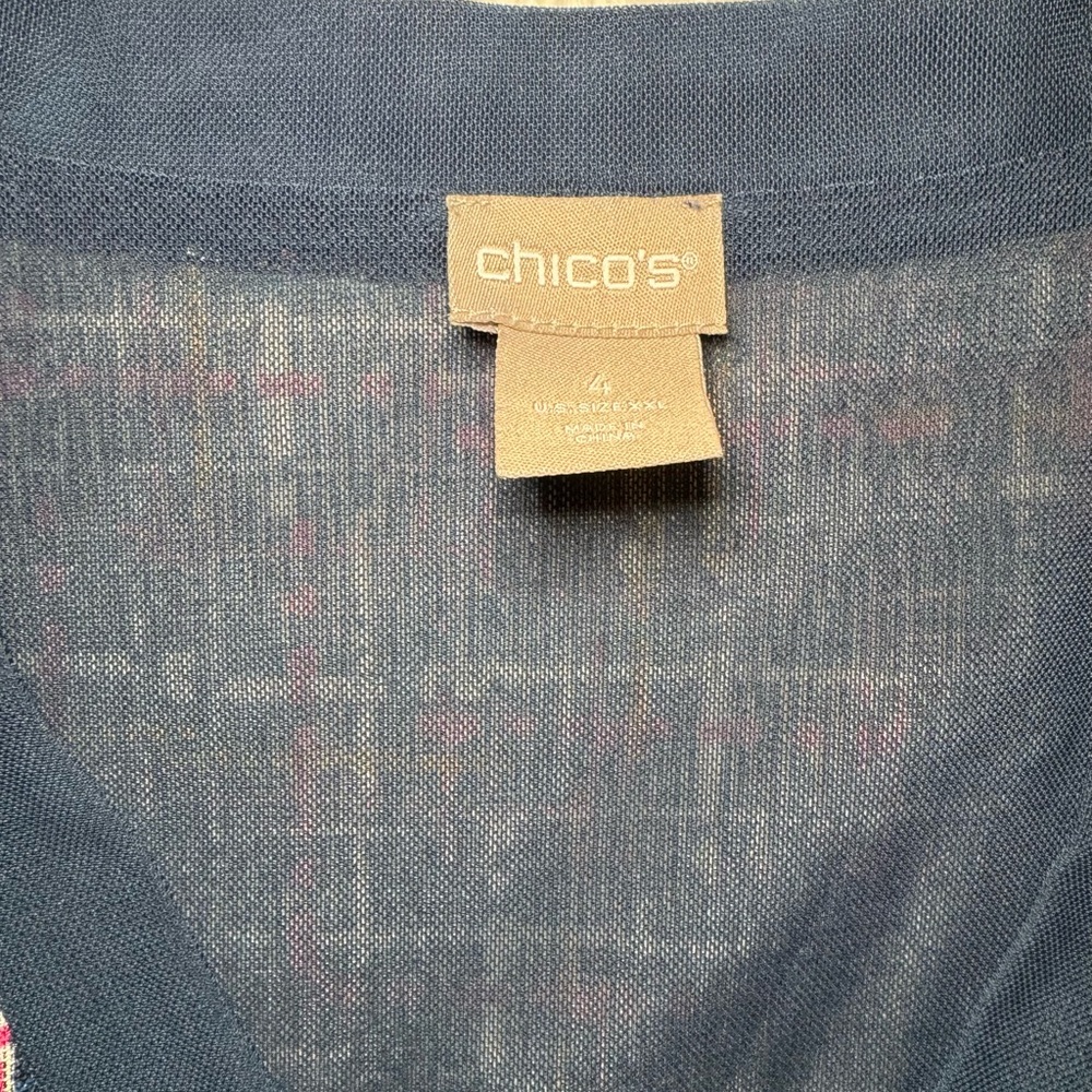 Chico's Multicolor Button-Down Blouse With Matchi… - image 6